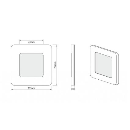 LDST DI-01-B-BZ12 - LED stepenišno svjetlo DIANA LED/1,2W/230V bijela 6500K