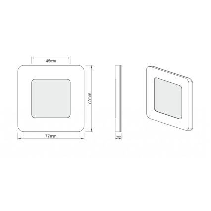 LDST DI-01-CB-BC9 - LED stepenišno svjetlo DIANA LED/1,2W/230V 3500K