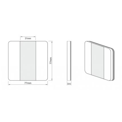 LDST DU-01-SC-BC10 - LED stepenišno svjetlo DUO mat crna 3500K