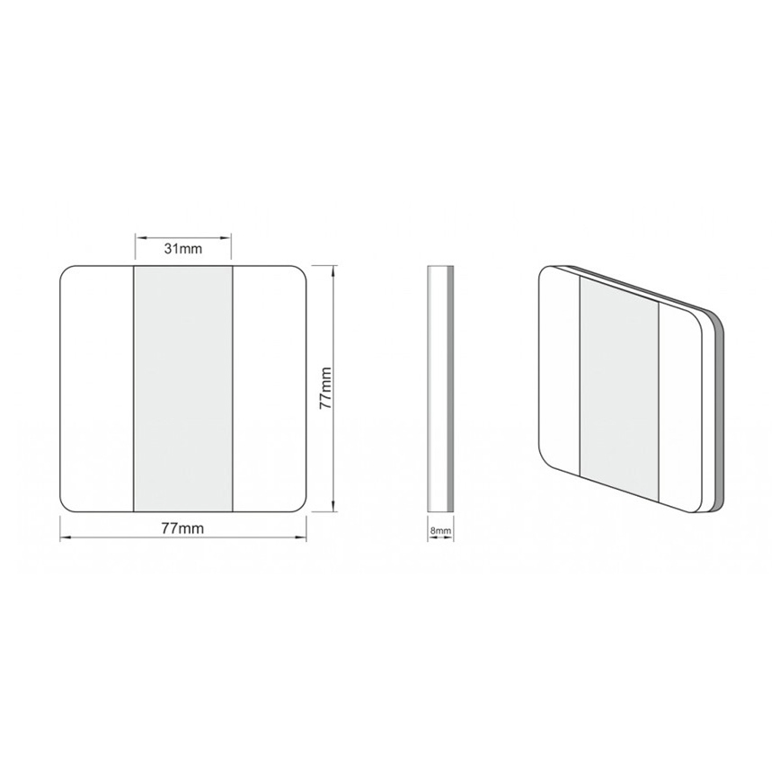 LDST DU-01-SC-BC10 - LED stepenišno svjetlo DUO mat crna 3500K
