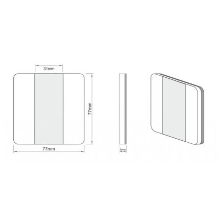 LDST DU-01-SZ-BC10 - Rasvjeta za stepenice DUO 10xLED/1,2W/230V
