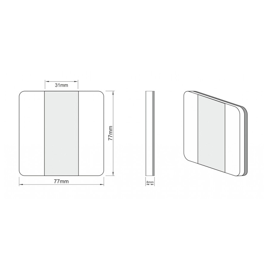 LDST DU-01-SZ-BC10 - Rasvjeta za stepenice DUO 10xLED/1,2W/230V