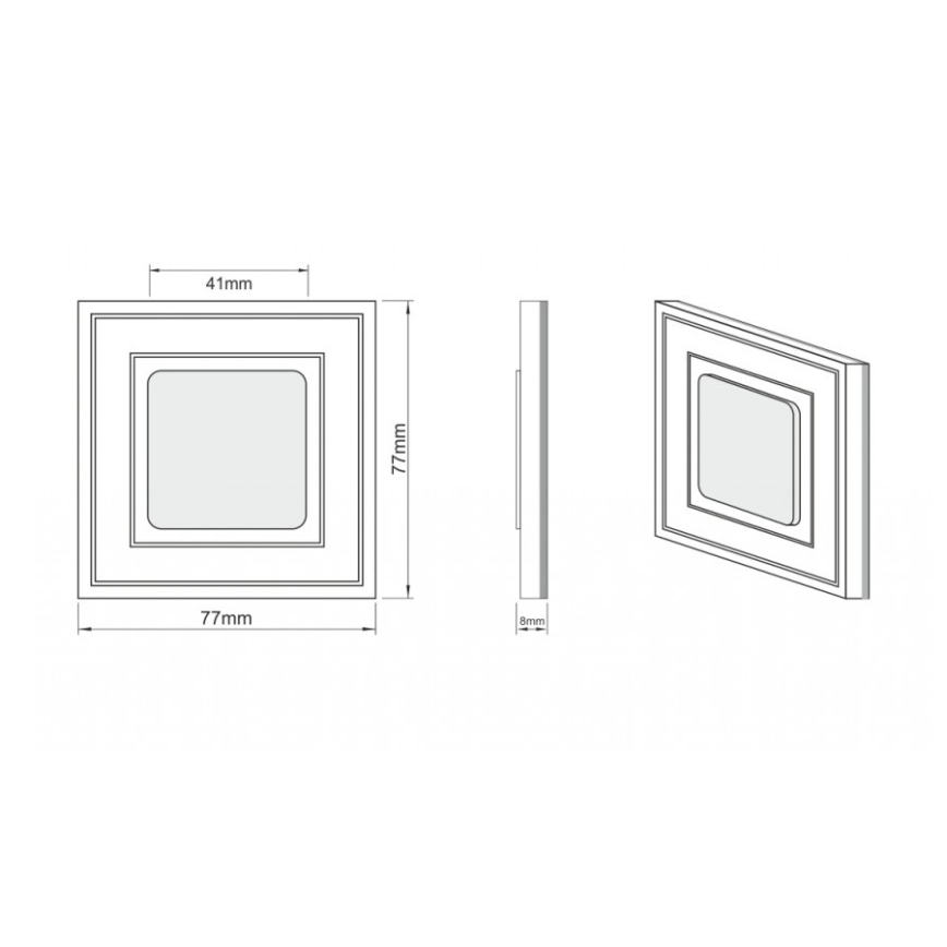 LDST KE-01-B-BZ8 - LED stepenišno svjetlo KELLY 8xLED/1,2W/230V bijela 6500K