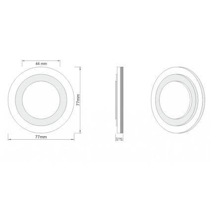 LDST LI-01-SZ-BC8 - LED stepenišno svjetlo LILI 8xLED/1,2W/230V zlatna 3500K