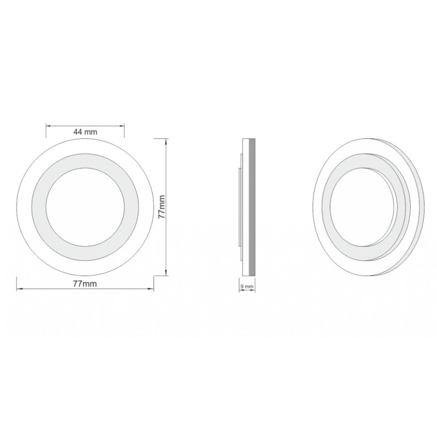 LDST LI-01-SZ-BC8 - LED stepenišno svjetlo LILI 8xLED/1,2W/230V zlatna 3500K