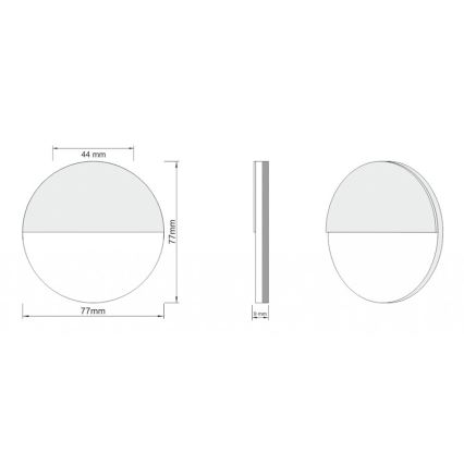 LDST RO-01-CB-BC4 - Rasvjeta za stubište ROBIN 4xLED/1,2W/230V