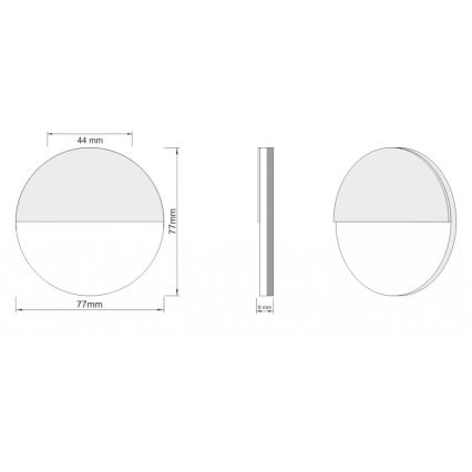 LDST RO-01-CB-BZ4 - LED stepenišno svjetlo ROBIN 4xLED/1,2W/230V sjajna crna 6500K