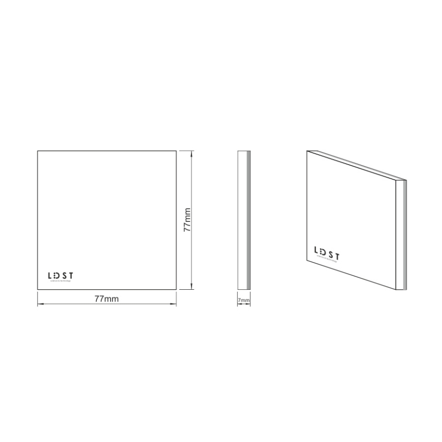 LDST SI-01-L-BC8 - Rasvjeta za stepenice SILVER 8xLED/1,2W/230V