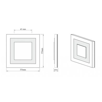 LDST SU-01-SC-BC8 - Rasvjeta za stepenice SUNNY 8xLED/1,2W/230V