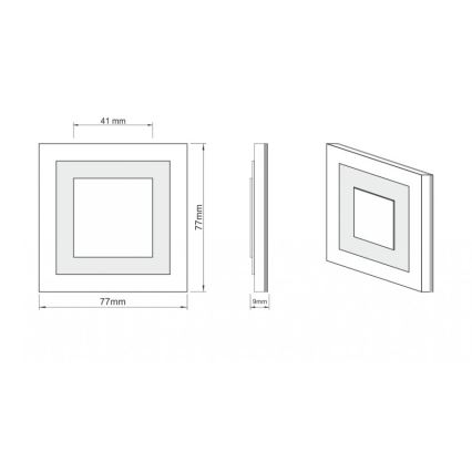 LDST SU-01-SZ-BC8 - LED stepenišno svjetlo SUNNY 8xLED/1,2W/230V zlatna 3500K