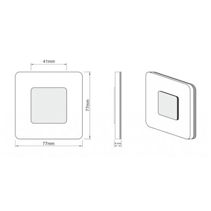 LDST SW-01-SC-BC8 - Rasvjeta za stubište SWIFT 8xLED/1,2W/230V