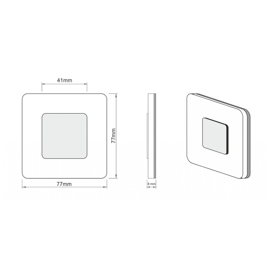 LDST SW-01-SC-BC8 - Rasvjeta za stubište SWIFT 8xLED/1,2W/230V