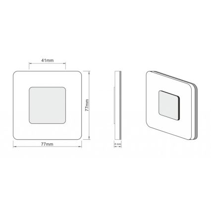 LDST SW-01-SS-BC8 - Rasvjeta za stepenice SWIFT 8xLED/1,2W/230V
