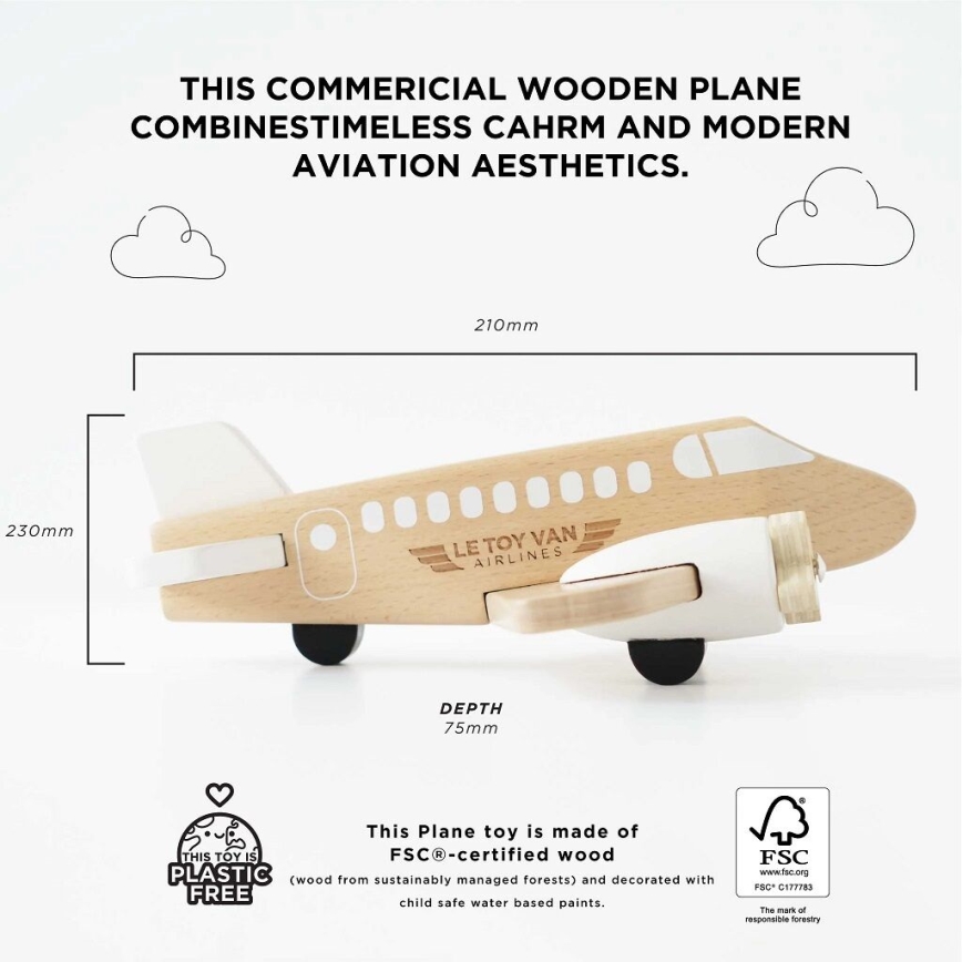 Le Toy Van - Drveni avion