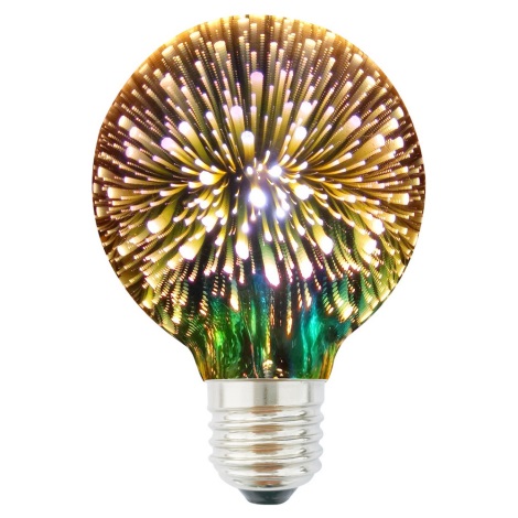 LED 3D Dekorativna žarulja G95 E27/3,5W/230V