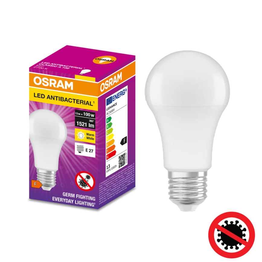 LED Antibakterijska žarulja A100 E27/13W/230V 2700K - Osram