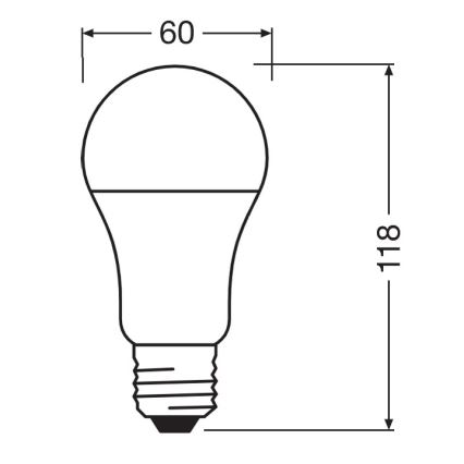 LED Antibakterijska žarulja A100 E27/13W/230V 2700K - Osram