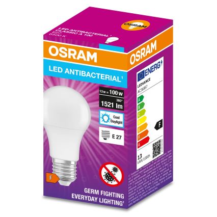 LED Antibakterijska žarulja A100 E27/13W/230V 6500K - Osram