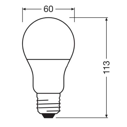 LED Antibakterijska žarulja A60 E27/8,5W/230V 2700K - Osram