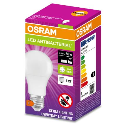 LED Antibakterijska žarulja A60 E27/8,5W/230V 4000K - Osram