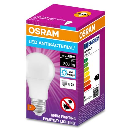 LED Antibakterijska žarulja A60 E27/8,5W/230V 6500K - Osram