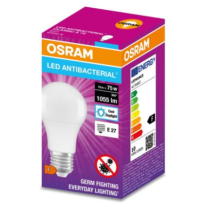 LED Antibakterijska žarulja A75 E27/10W/230V 6500K - Osram