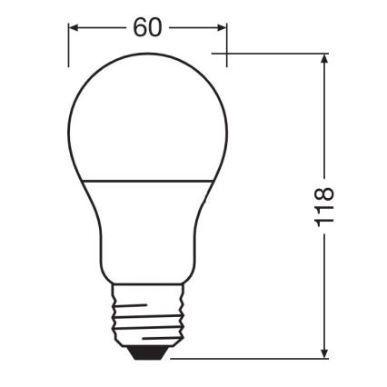 LED Antibakterijska žarulja A75 E27/10W/230V 6500K - Osram