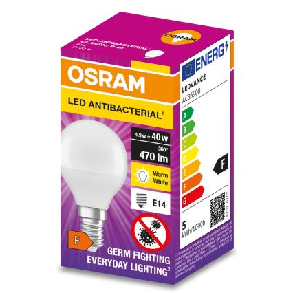 LED Antibakterijska žarulja P40 E14/4,9W/230V 2700K - Osram