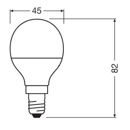 LED Antibakterijska žarulja P40 E14/4,9W/230V 2700K - Osram