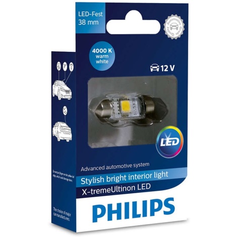 LED Auto žarulja Philips X-TREME ULTINON 128584000KX1 LED SV8.5-8/0,8W/12V 4000K