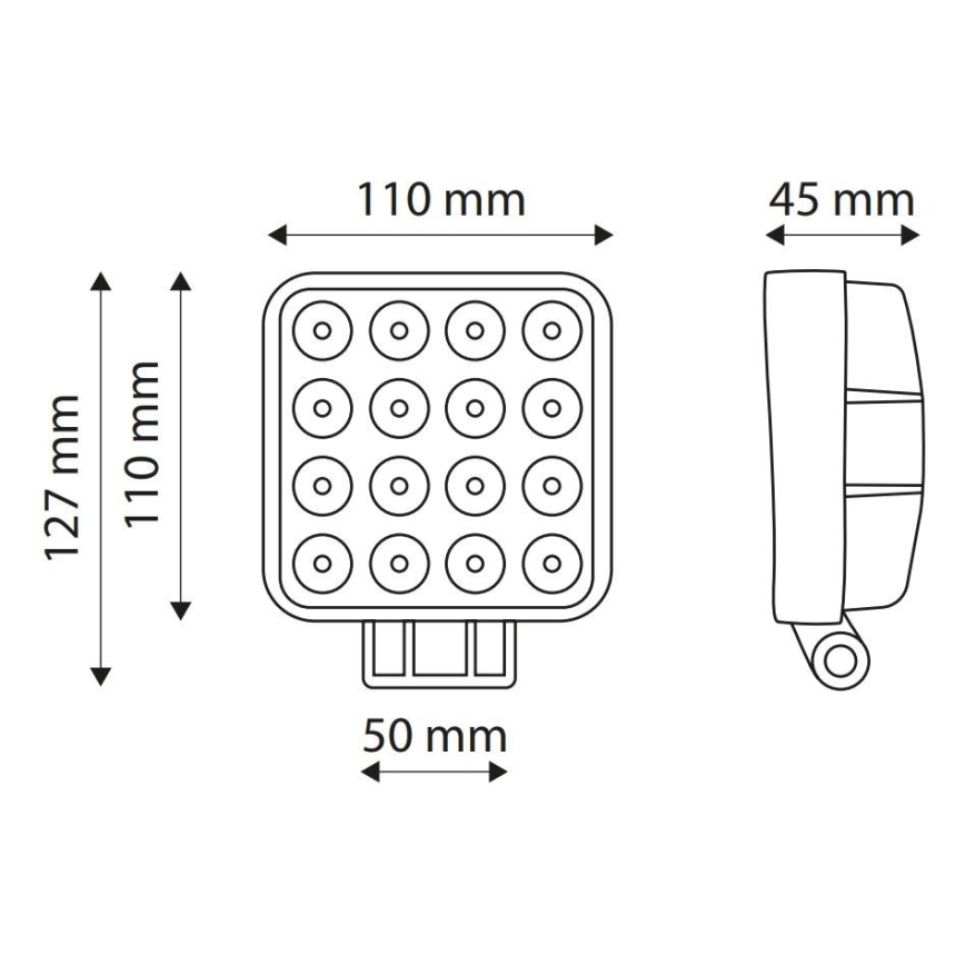 LED točkasto svjetlo za automobil EPISTAR LED/48W/10-30V IP67 6000K
