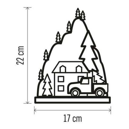 LED Božićna dekoracija 10xLED/2xAA bež