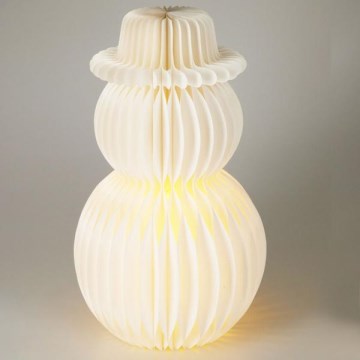 LED božićna dekoracija 12xLED/3xAA 39 cm topli bijeli snjegović