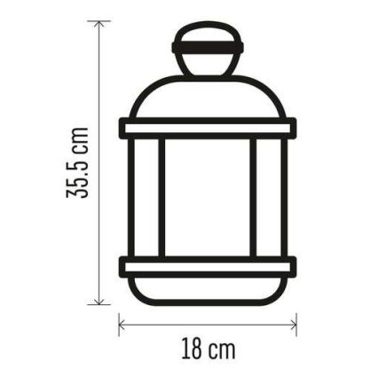 LED Božićna dekoracija 1xLED/3xAAA crna