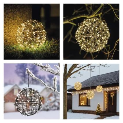 LED božićna dekoracija 200xLED/230V promjer 20 cm