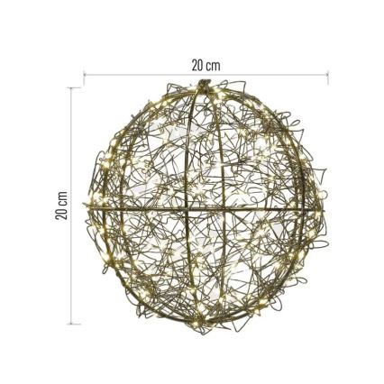 LED božićna dekoracija 200xLED/230V promjer 20 cm