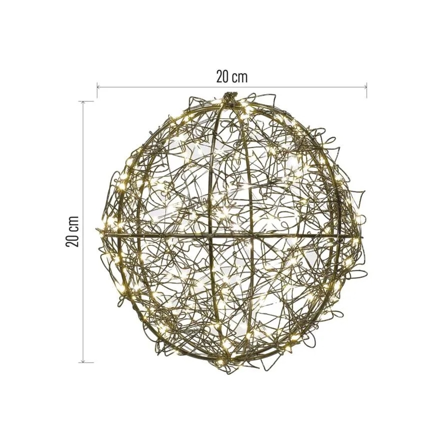 LED božićna dekoracija 200xLED/230V promjer 20 cm