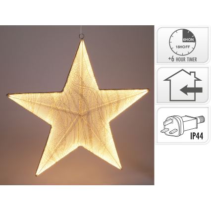 LED božićna dekoracija 248xLED/6W/230V 59 cm topla bijela zvijezda/zlatna
