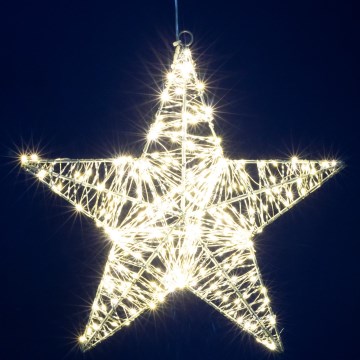 LED božićna dekoracija 320xLED/230V 45 cm zvijezda topla bijela