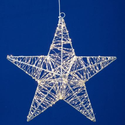 LED božićna dekoracija 320xLED/230V 45 cm zvijezda topla bijela