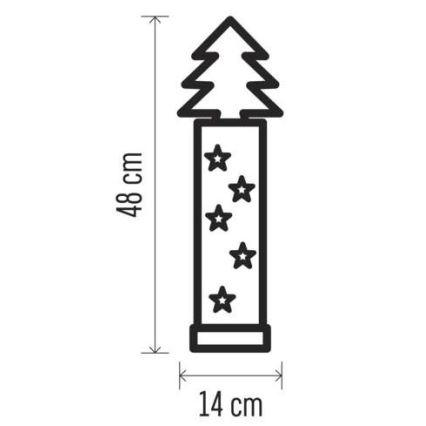 LED Božićna dekoracija 5xLED/2xAA drvce