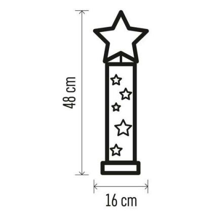 LED Božićna dekoracija 5xLED/2xAA zvijezda