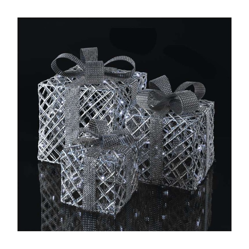 LED Božićna dekoracija 72xLED/1,35W/230V srebrna