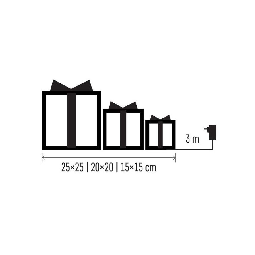 LED Božićna dekoracija 72xLED/1,35W/230V srebrna