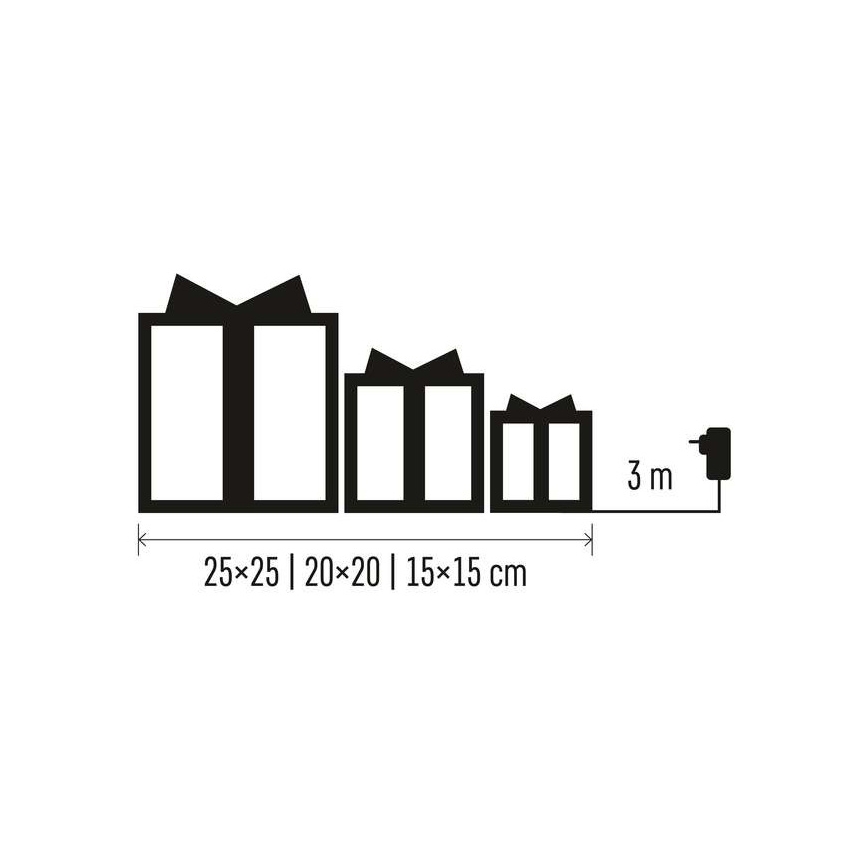 LED Božićna dekoracija 72xLED/1,35W/230V zlatna