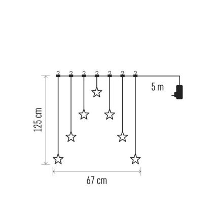 LED Božićna dekoracija LED/0,3W/3xAA kugla promjera 12 cm