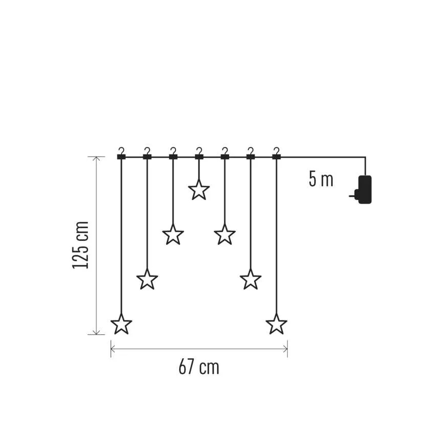LED Božićna dekoracija LED/0,3W/3xAA kugla promjera 12 cm