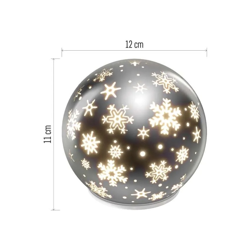 LED Božićna dekoracija LED/0,3W/3xAA kugla promjera 12 cm