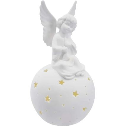 LED Božićna dekoracija LED/0,4W/2xAA keramički anđeo