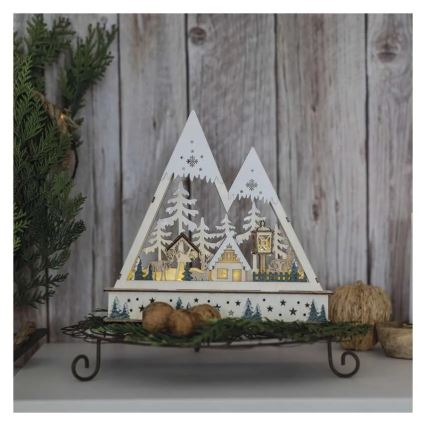 LED Božićna dekoracija LED/0,6W/2xAA božićni krajolik